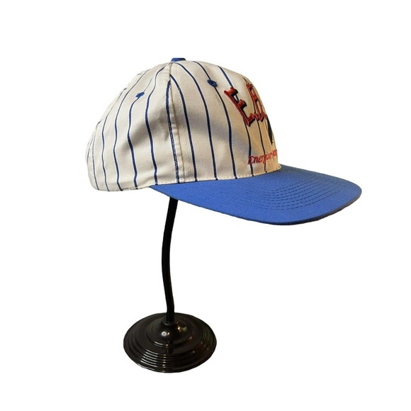 Vintage 90s 1994 Energizer Bunny Batteries Pinstripe Snapback Hat - Picture 3 of 5